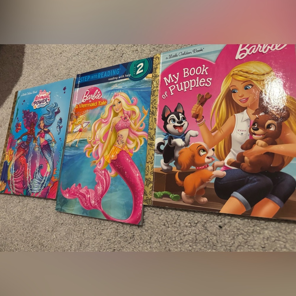 Barbie Storybook Set with Pink and Blue Covers